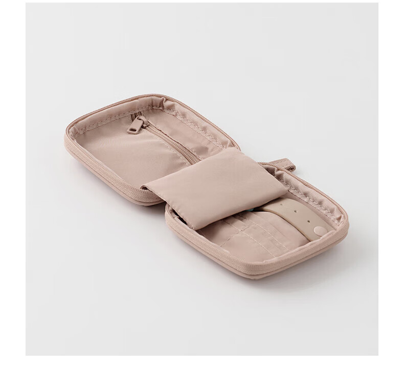 MUJI Polyester Jewelry Bag, M Pink Rice Color 7
