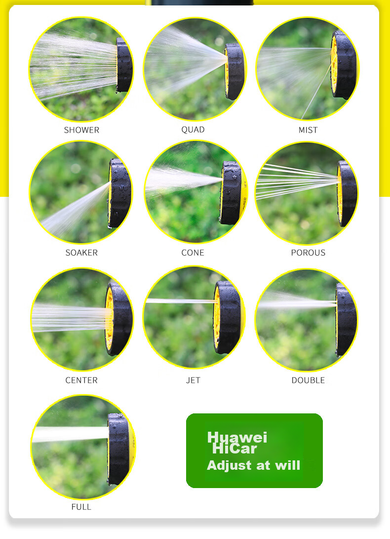 Yueye Watering Can, Watering Nozzle, Vegetable Irrigation Tool, Garden Watering Hose, Landscaping Sprinkler, Garden Agricultural Irrigation Spray Head, Household Multi-Functional High-Pressure Car Wash Water Gun, Single Water Gu 6