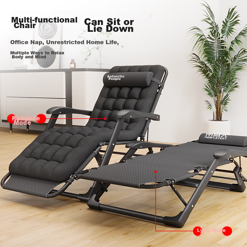 Nanjiren Folding Bed Lounge Chair, Office Nap Chair, Hospital Companion Bed with Pearl Cotton Pad