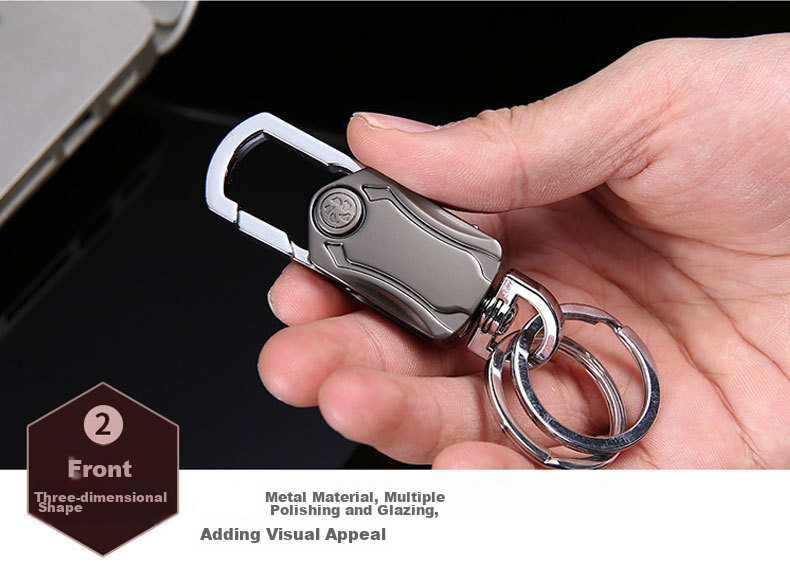 Dijialun Three-In Multifunctional Car Keychain, Fidget Spinner, Bottle Opener, Waist-Hanging Keychain for Men, Creative Gift Rotating Toy, Simple And High-End Car Keychai 12