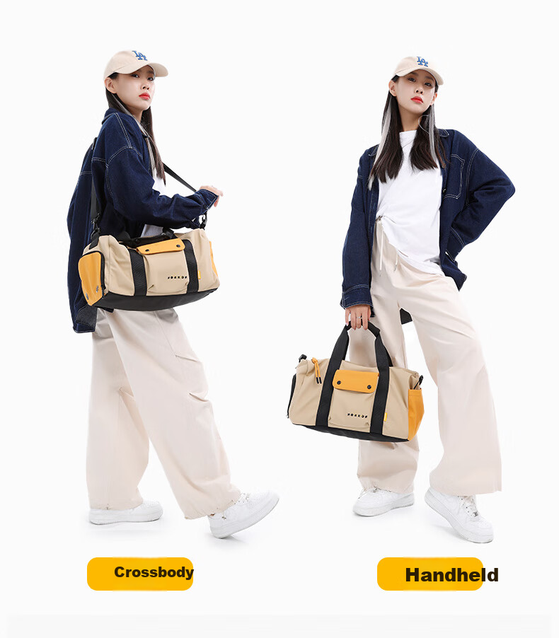 NOXXON Dry-Wet Separation Sports Fitness Bag for Women, Short-Trip Travel Bag, Casual Crossbody Large Capacity Swimming Yoga Bag 6