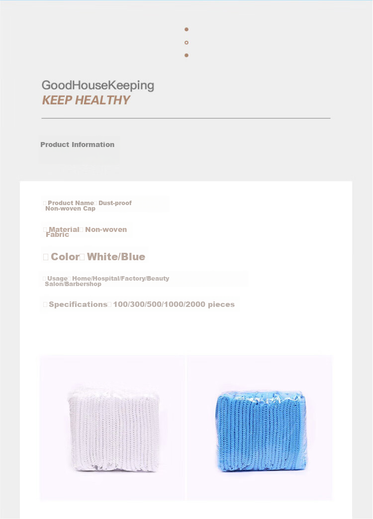 Ams Disposable Thick Non-Woven Cap Breathable Mesh Hair Cover for Kitchen Canteen Chef Dust-Free Workshop Work Hygiene Dust-Proof Head Cover for Men And Women, One Hundred Pieces, Blue 16