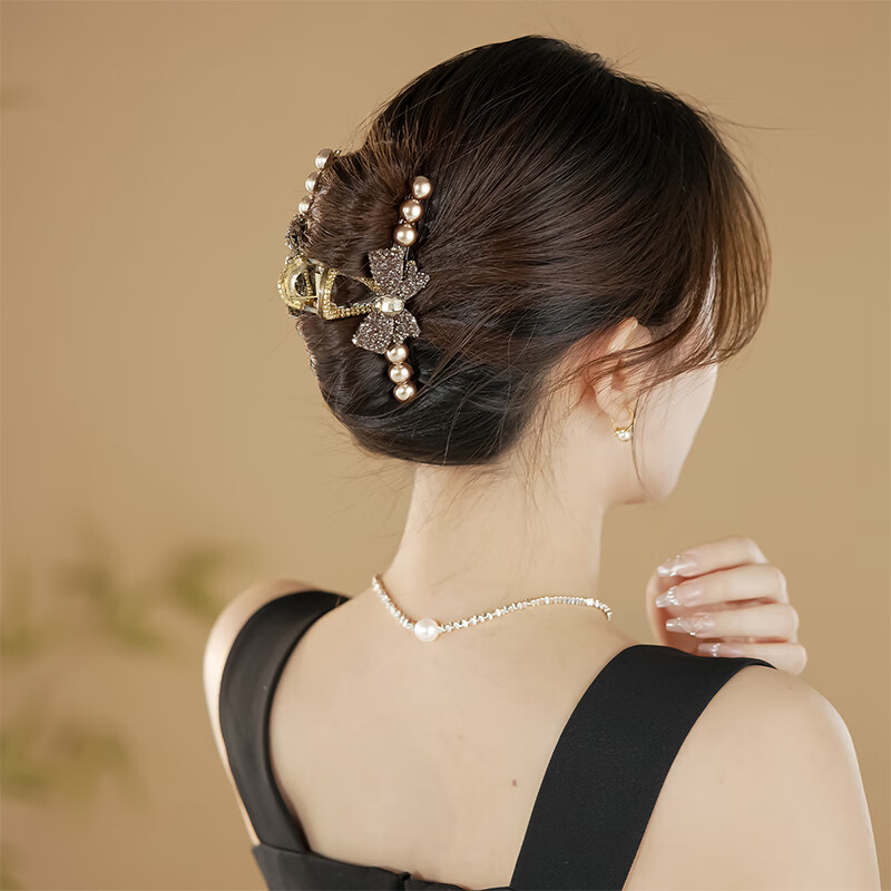 CHIMERA Exquisite Bow Hair Claw, Back of Head Shark Clip, Hair Claw, Hairpin, Hair Accessory, Headpiece, Birthday Gift for Wome