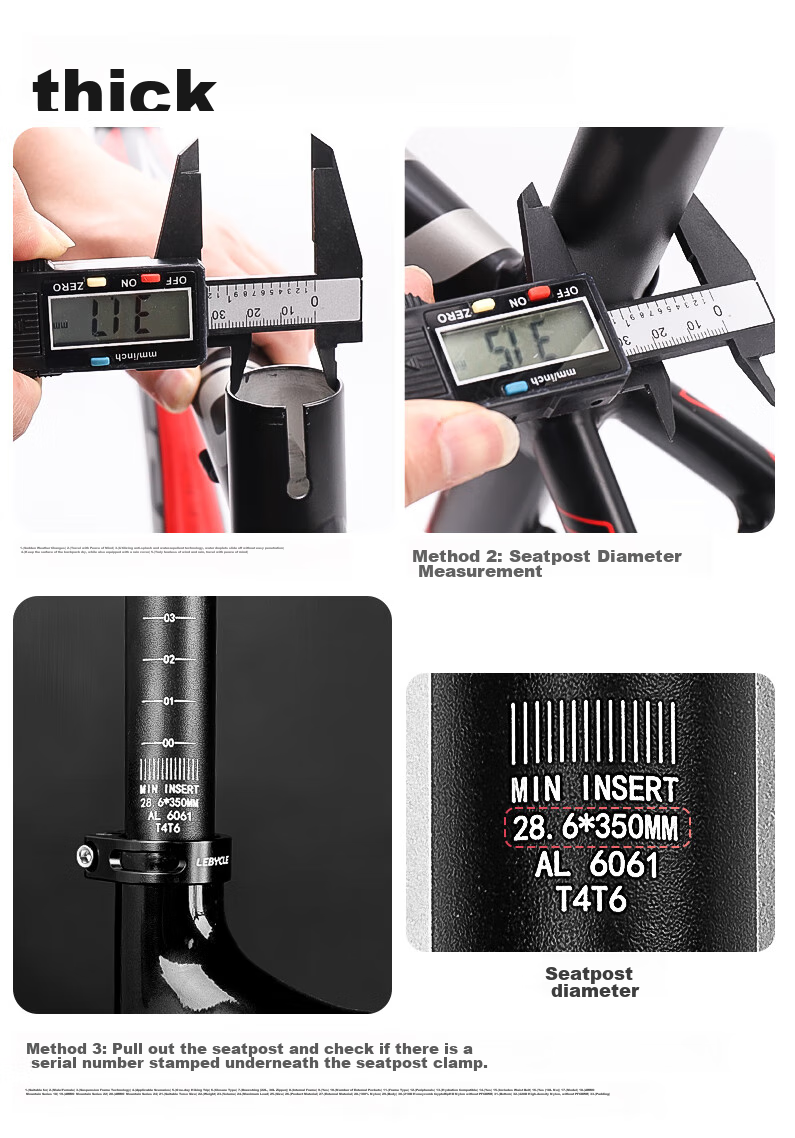 LEBYCLE Bicycle Seat Clamp, Mountain And Road Bike Seat Clamp, Quick Release Seat Clamp, Handlebar Clamp, Cycling Accessories 5