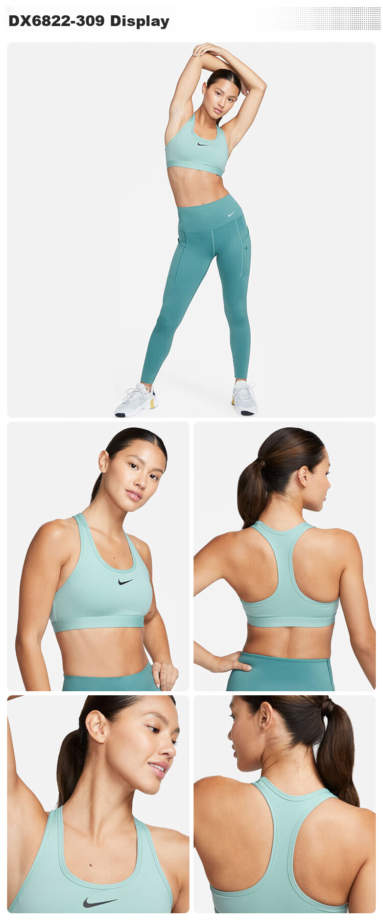 NIKE Women's Sports Bra, Medium Support, MED SPT BRA Sports Bra, DX6822-100, White, Size M 4