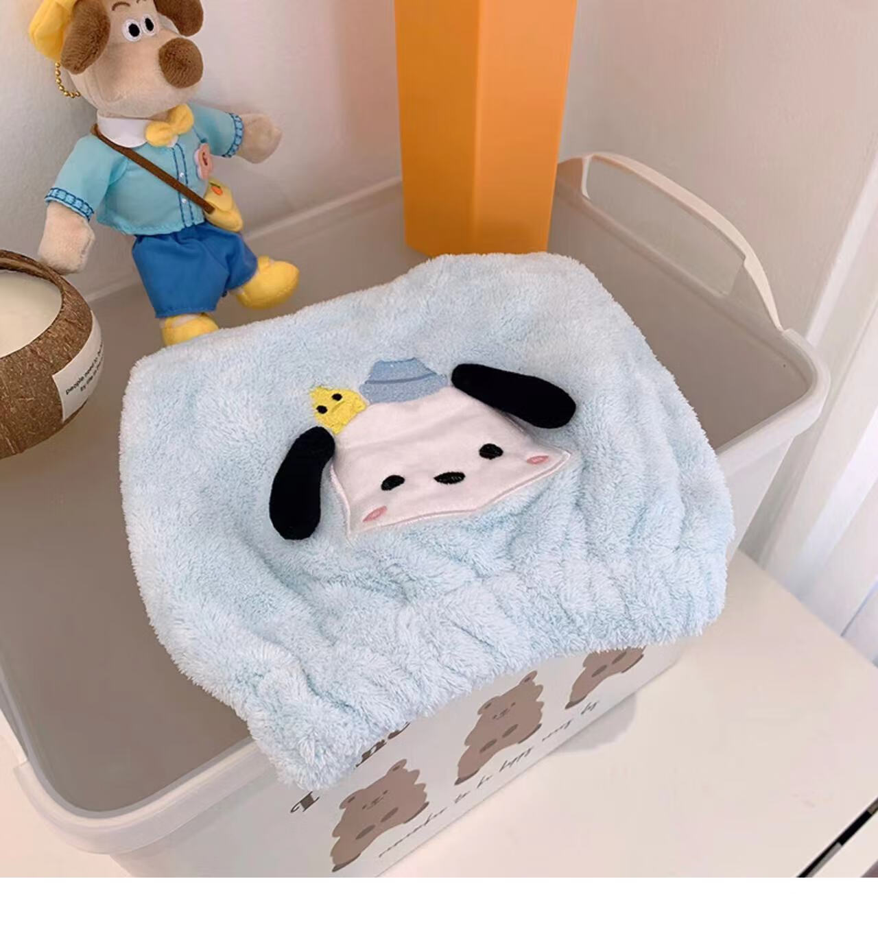 Fanyejia Cartoon Dog Bath Towel for Women, Shower Towel for Student Dormitory, Thick Coral Fleece Absorbent Quick-Drying Towel for Sports 11