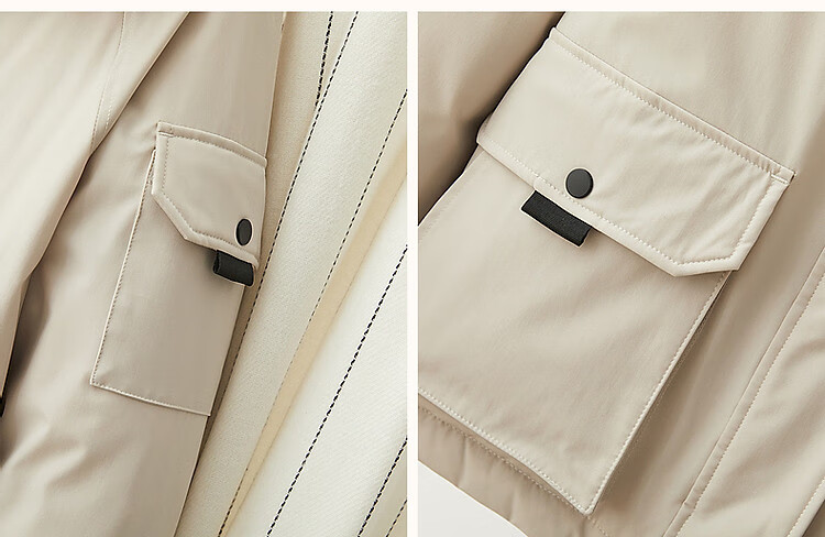 Dme [Sanfang Black Technology] Winter Warmth 90% Duck Down Hooded Adjustable Cuff Velcro Down Jacket Coat 8