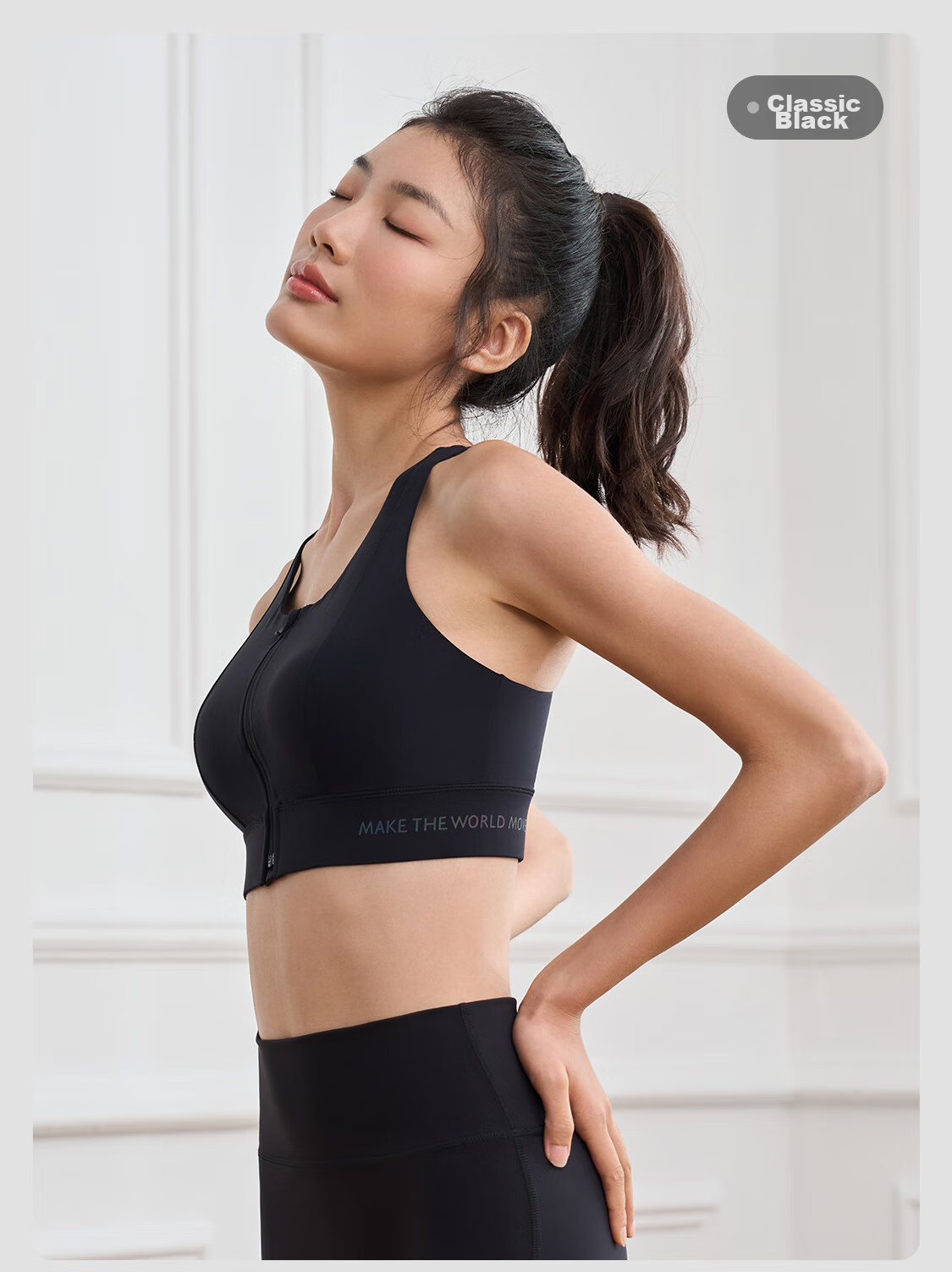 Keep Front Zipper Easy-To Sports Bra for Women, High-Intensity Shock-Absorbing Vest-Style Bra 12405 Oxygen Purple L 22