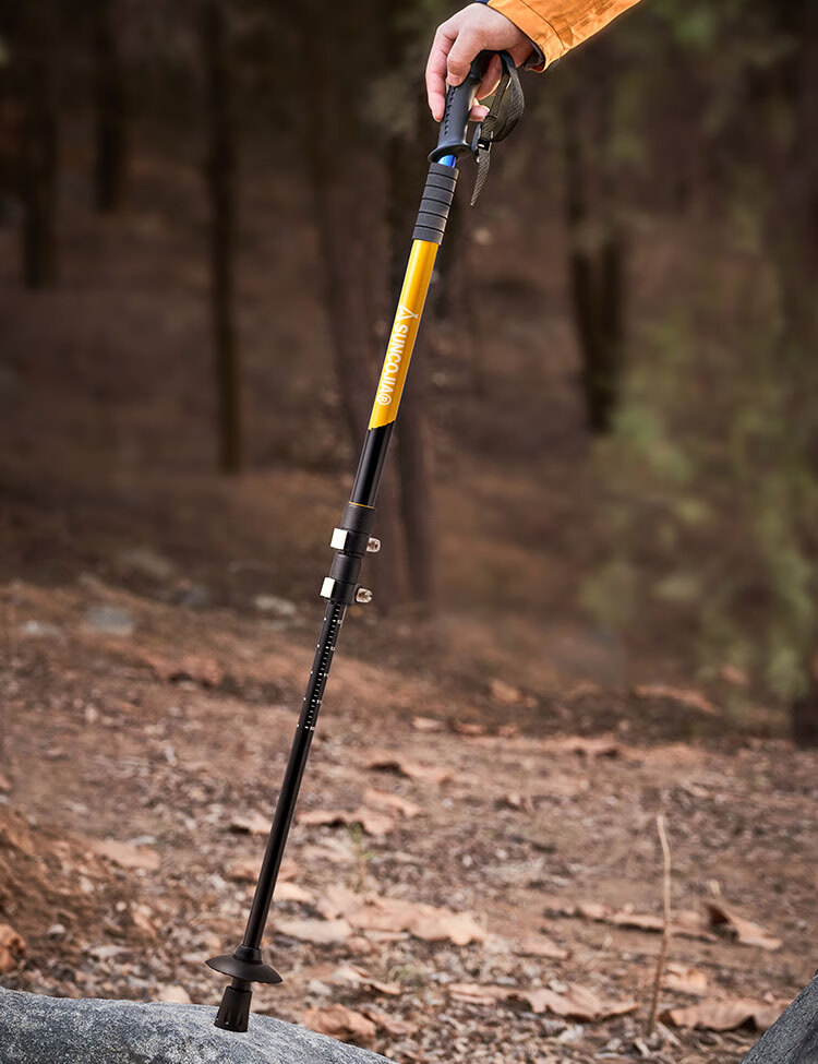 Suncojia Outdoor Hiking Pole, Telescopic Aluminum Alloy Walking Stick, Non-Folding Ultra-Light Climbing Trekking Pole, Self-Defense Cane 11