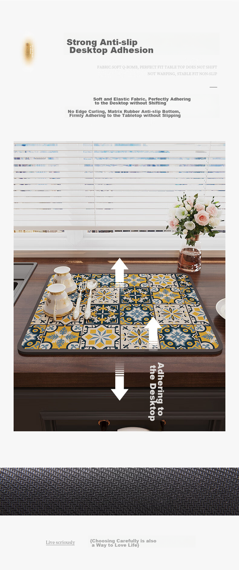 Qiqijia Kitchen Countertop Draining Mat, Table Mat, Cup And Dish Drying Pad, Tea Table Absorbent Cup Mat, Washable Heat Insulation Mat 6