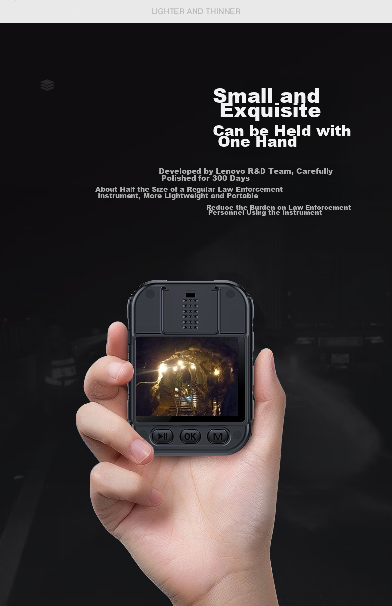 Lenovo Body-Worn Camera, Explosion-Proof, High-Definition Infrared Night Vision, 58 Million Pixels, Miniature Video Evidence Recording, DSJ-2W, 64GB 5