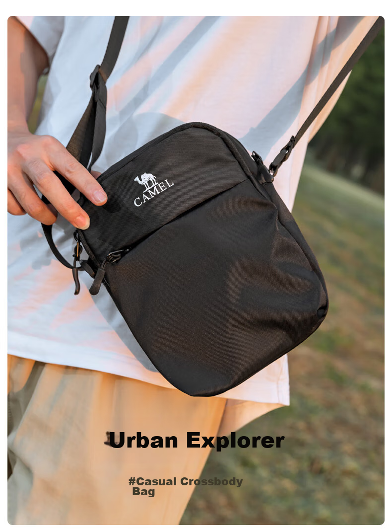 CAMEL Outdoor Sports Shoulder Bag for Men And Women, Crossbody Bag, Fitness Small Bag, Casual Messenger Bag, Single Shoulder Backpack 573C165029 1