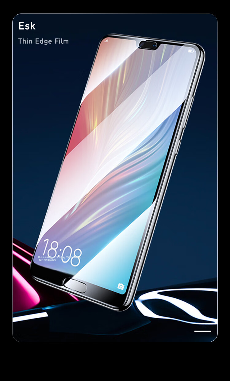 Yisika Tempered Glass Screen Protector for Huawei P20 Pro, Full Coverage, Shatterproof Edge, High-Definition Anti-Scratch Anti-Drop Low Fingerprint Protective Glass for P20 Pro Phone JM342 Black 11