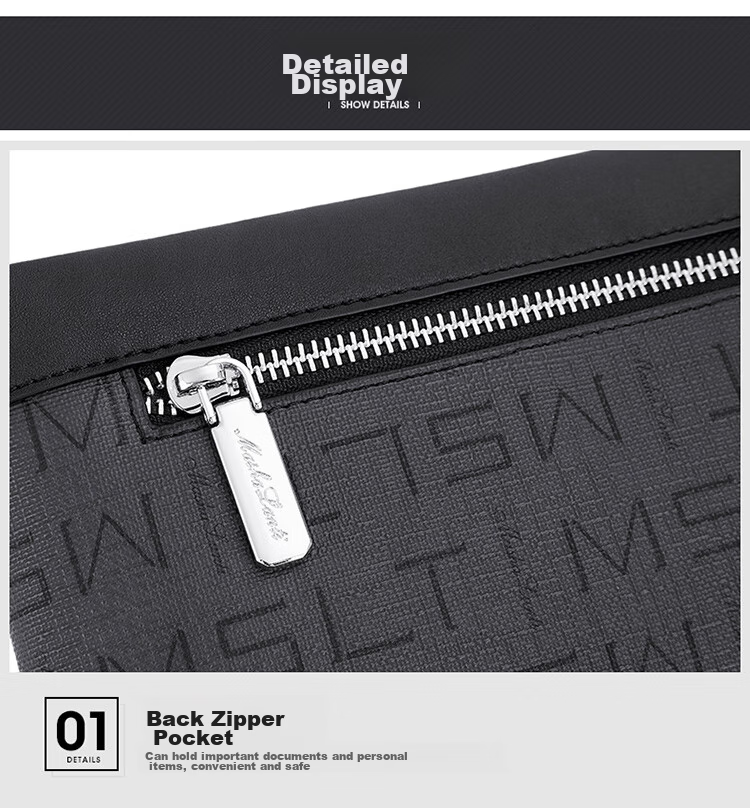 MashaLanti Men's Handbag, Casual Business Clutch, Large Capacity Zipper Pouch, Envelope Bag for Men, Practical Birthday Gift 15