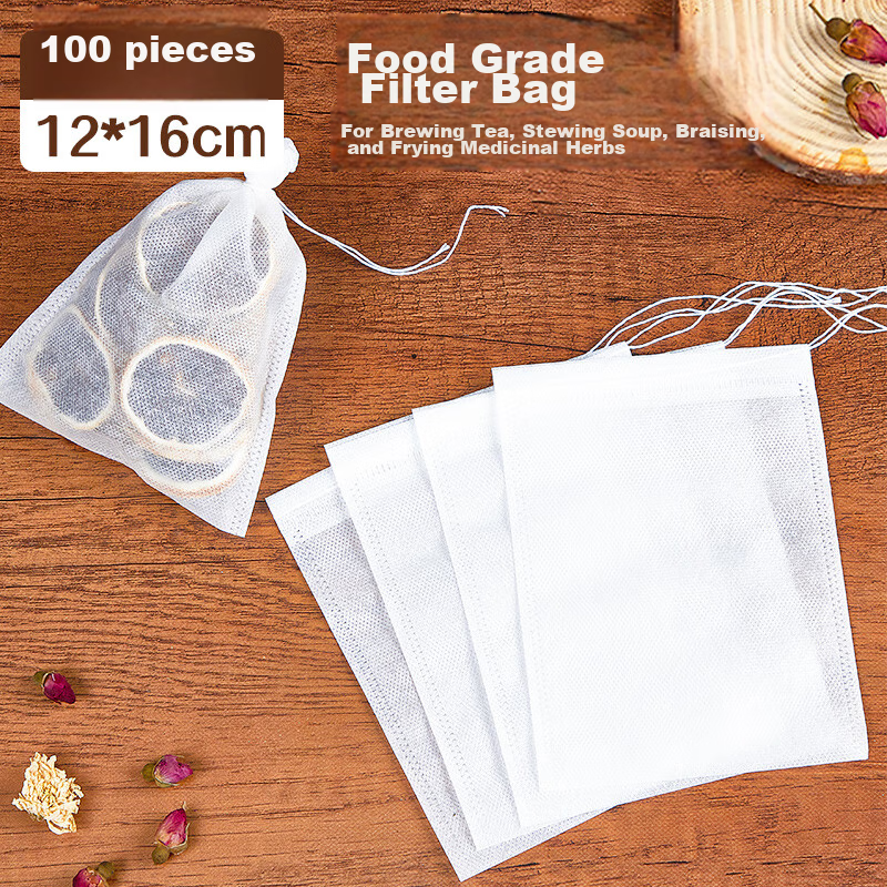 SHUANG YU Tea Bags, Spice Bags, Herbal Medicine Bags, 100 Non-Woven Filter Bags, Disposable Marinade And Soup Bags, Decoction Bags
