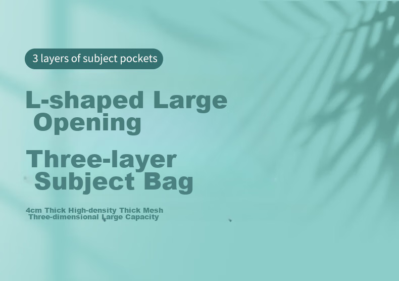 Jiamo Subject Classification Pouch, Transparent Exam Paper Bag, Exam-Specific Student Stationery, Three-Layer Separation, 4cm Thickened, Large Opening Design, Exam Paper Storage Bag, A4 Handheld Style 1