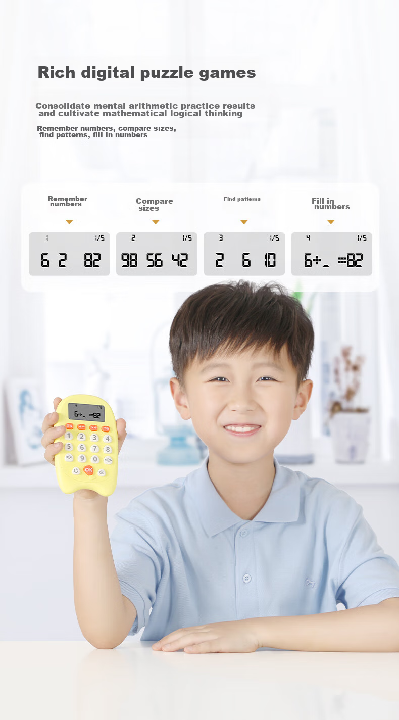 Aerfadan Mental Math Treasure, Preschool And Elementary School Children's Mental Arithmetic Practice Machine Calculator, Children's Mental Arithmetic Training Machine, Early Education Educational Toy 7