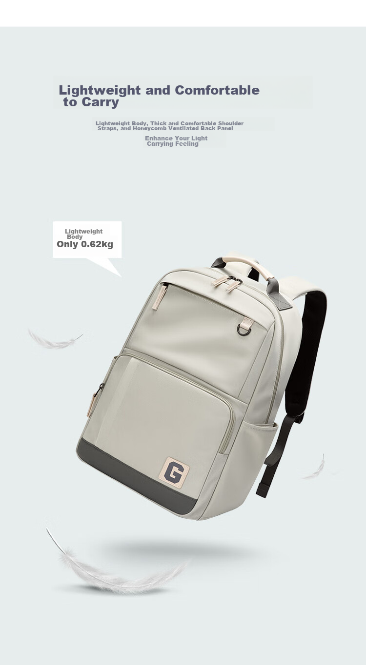 GOLF Backpack for Men, Casual 15.6-Inch Laptop Bag, School Bag for High School And College Students, Travel Bag for Men And Women, Black 8