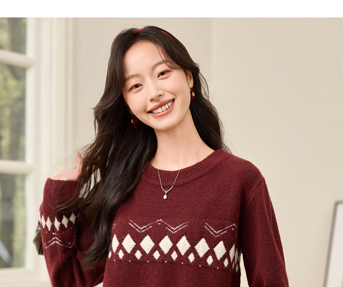 PinCai Women's Knitted Sweater Soft Pink Thick Pullover Half Turtleneck Knit Top P144Z9004 48