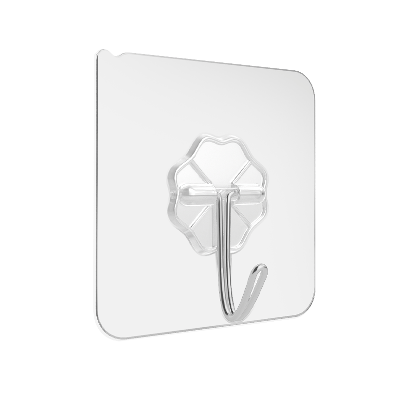 Mileqi Door Wall Hooks, No Drilling Required, Strong Adhesive, Wall-Friendly, No Damage to Wallpaper, Invisible Adhesive Hooks for Picture Frames, Transparent Style [60 Pieces]
