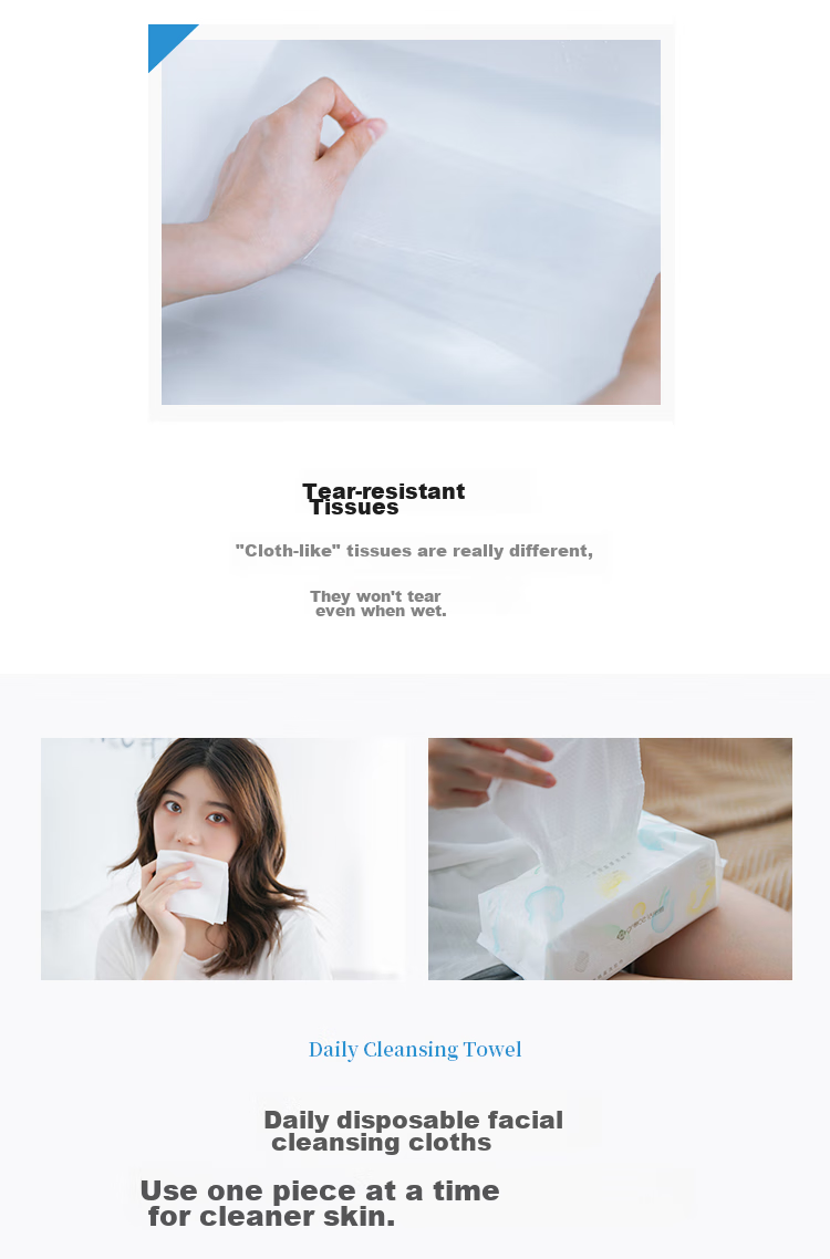 Grace Disposable Face Towels, Thickened, for Mothers And Babies, Dual-Use for Dry And Wet Wipes, Soft Cotton, Pearl Pattern, Absorbent Facial Cleansing Towels, 80 Sheets Per Pack, 3 Packs 7