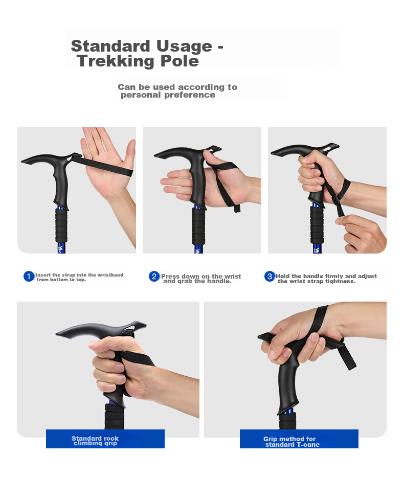 CAMEL [Qingfeng] Hiking Pole, Outdoor Trekking, Lightweight Portable Telescopic Mountaineering Equipment, Aluminum Alloy Walking Stick 13