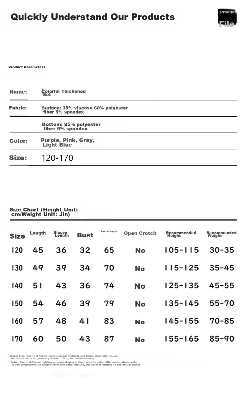 YUZHAOLIN Children's Thermal Underwear, Fleece-Lined And Thickened School Uniform Essential Set, Autumn And Winter Round Neck Loungewear, Gray, Size 160 9