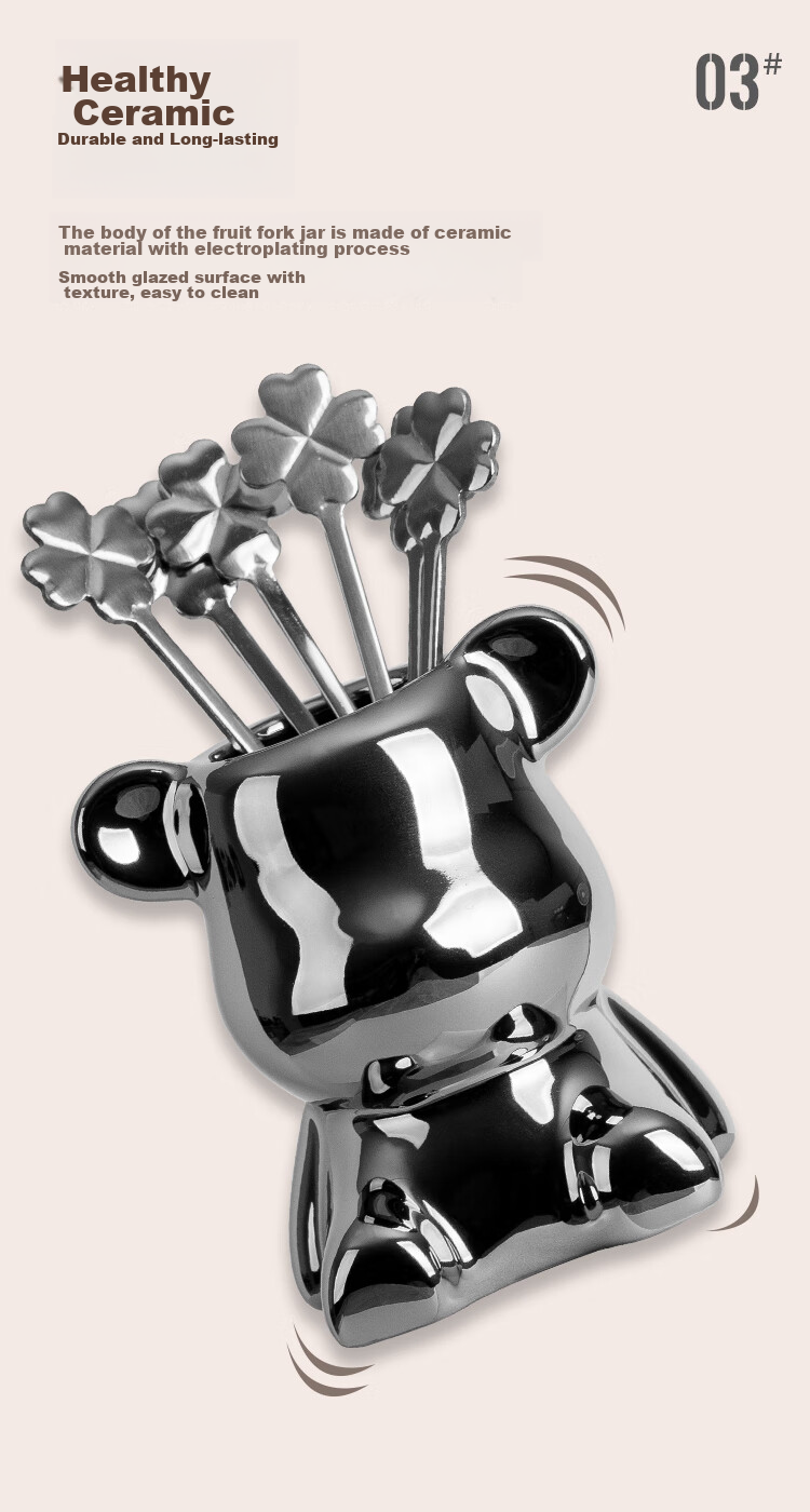 Banwushenghuo 304 Stainless Steel Fruit Fork, Luxury Household Dessert Fork, Cake Fork, Fruit Pick, Exquisite Fruit Fork Set 7