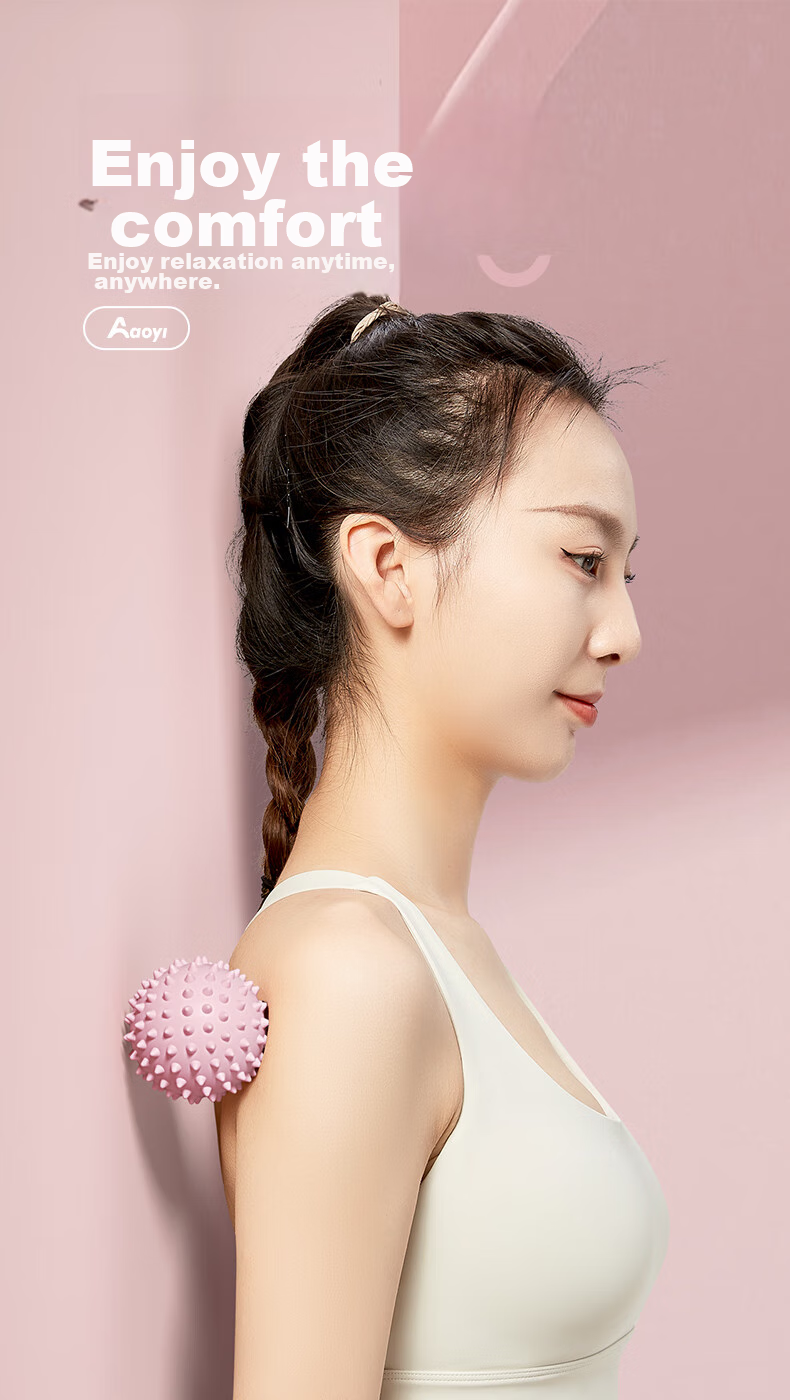 Aoyi Foot Sole Fascia Ball, Hedgehog Ball, Back Muscle Relaxation And Soothing Shoulder And Neck Ball, Yoga Fitness Massage Ball 10