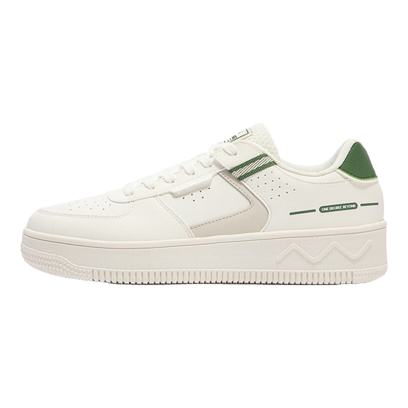 361° Men's Sports Shoes, Air Force One Retro Thick-Soled Heightening White Sneakers, Casual Versatile Skateboard Shoes, 672426615-3