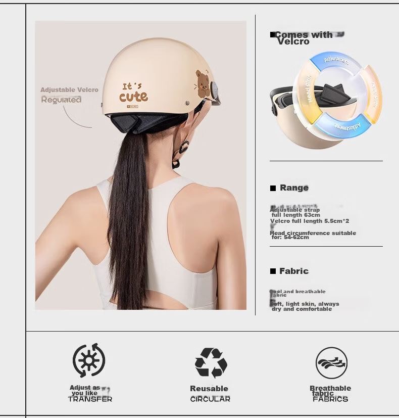 Phoenix New National Standard 3C Certified Electric Motorcycle Helmet Retro Ear Protection Style Winter Warm TK708 Blue-Gray Color Brim Bucket Helmet with Double Visor Half Helmet All-Season Universal 17