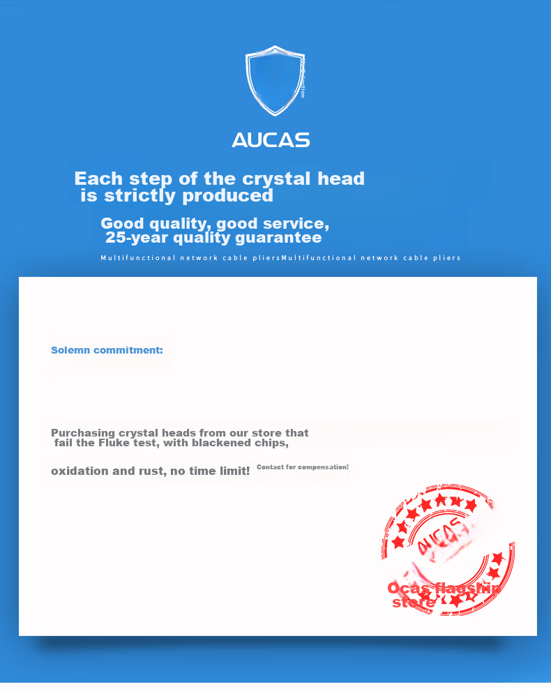 AUCAS Cat5e Crystal Head RJ45 Engineering-Specific Connector, Pure Copper Gold-Plated, 8-Pin 8P8C Computer Connector, 100 Pieces/jar, ACRJ56UP 2
