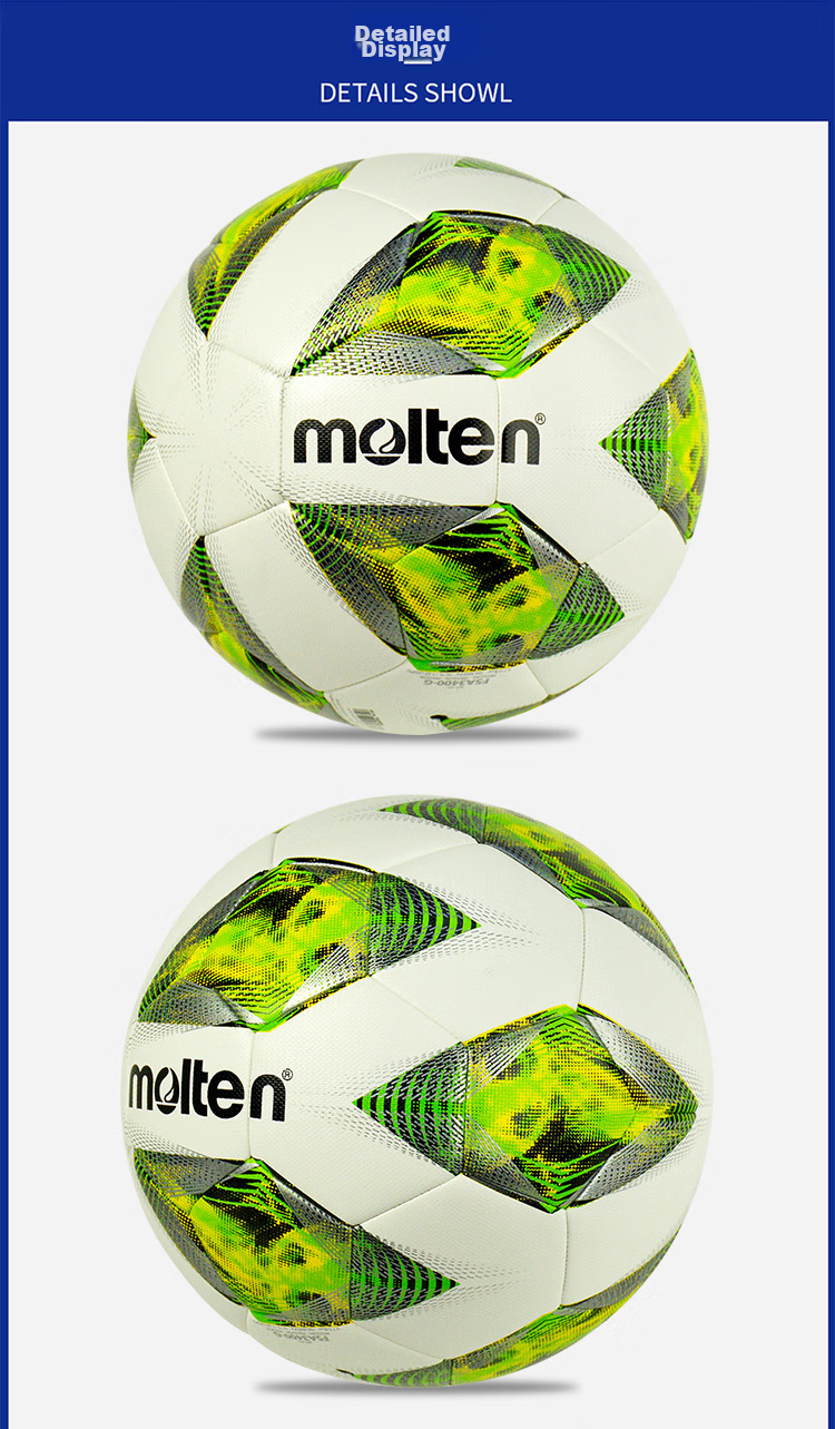 Molten Soccer Ball, Size 5 Standard F5N3600 PU Butadiene Inner Liner, Machine-Stitched Student Competition Training Football F5N3600-R 4