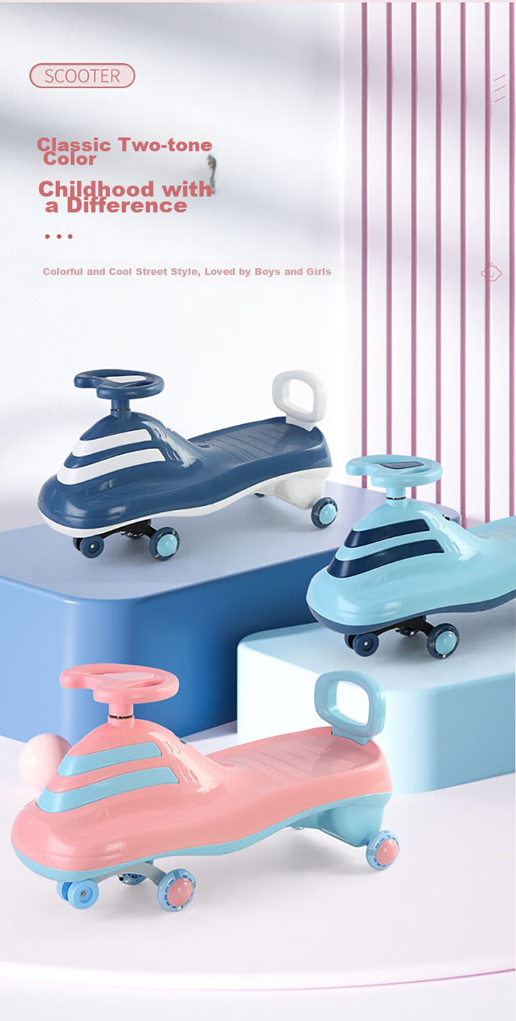 Strolex Children's Twist Car, for Ages 1-5 Swinging Car, Glider for Boys And Girls, Toddler Ride-On Toy, Geli La 2