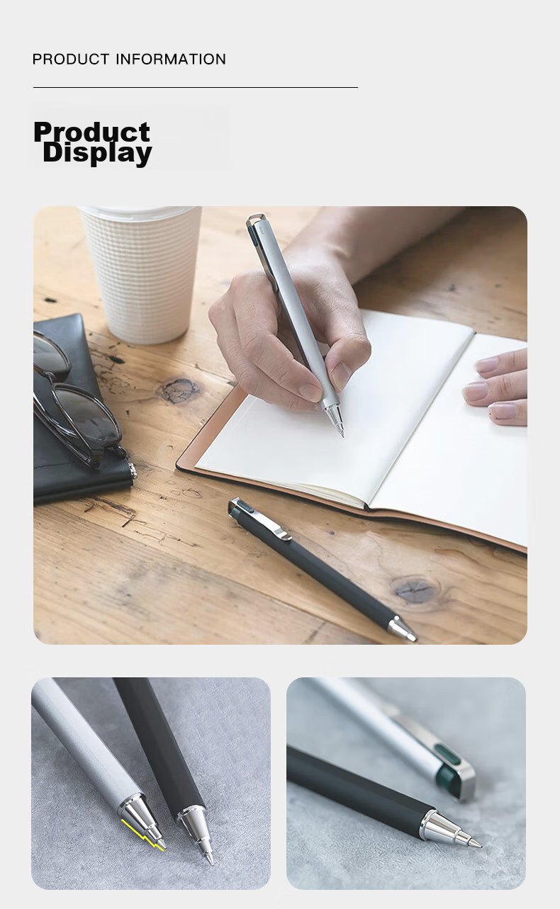 SAKURA 3-In Multifunctional Pen Ballsign ID 3C Retractable Gel Pen Night Black Pure Black Red Switchable 0.4mm Ink Pen Business Office Signature Pen B Model Mint Gree 6