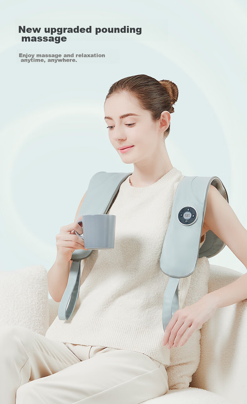 CLORIS Cervical Massager, Shoulder And Neck Massage Device, Trapezius Muscle Massager, Leg And Waist Neck Massager, Birthday Gift for Wife, Present for Parents D23B-A 2