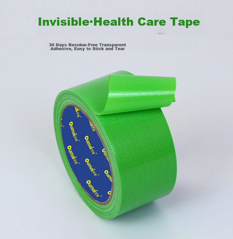 Oumai High-Adhesive, Tear-Resistant, Waterproof, Windproof Health Tape 50mm Wide 25m Long 1 Roll Pack Window Protection Furniture Painting Masking Non-Sticky Base Tape 1