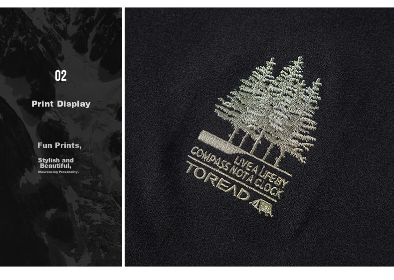 TOREAD Cotton Long-Sleeve T-Shirt for Men, Autumn And Winter Sports Comfortable Sweat-Absorbing Breathable Casual Versatile Sweatshirt TAJJCM91623 26