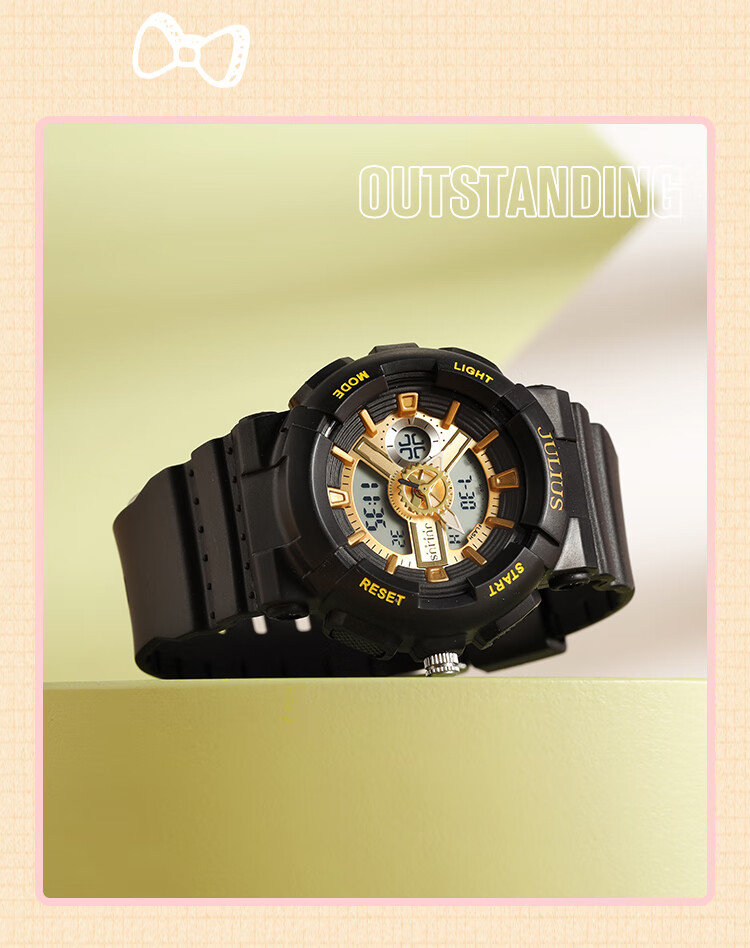 Julius Watch for Women, Instagram Style Unicorn Fashion Sports Student Luminous Unisex Electronic Watch White JA-1276A 5