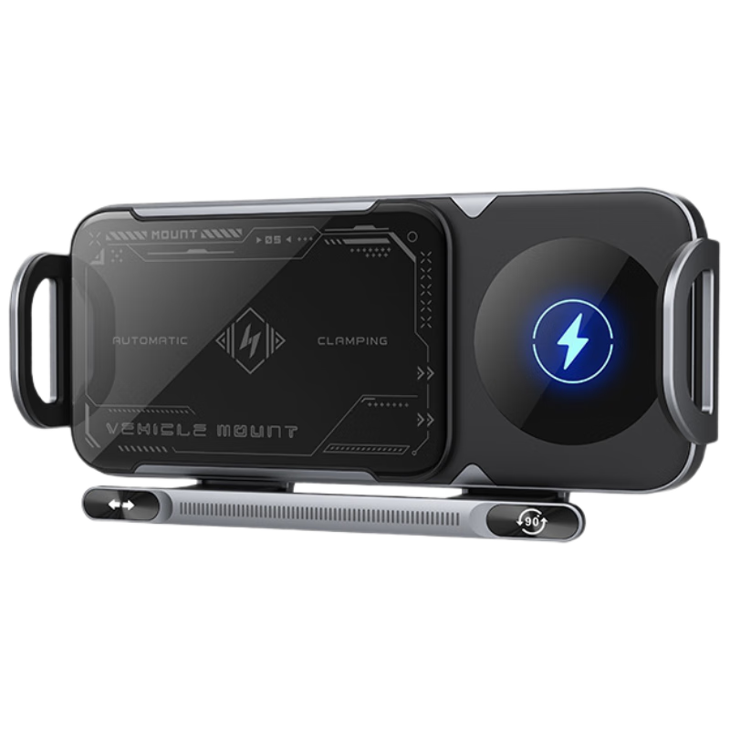 Digalun Car Folding Screen Phone Holder Wireless Charger Dual Screen Navigation Stand for Huawei X5 Samsung Honor