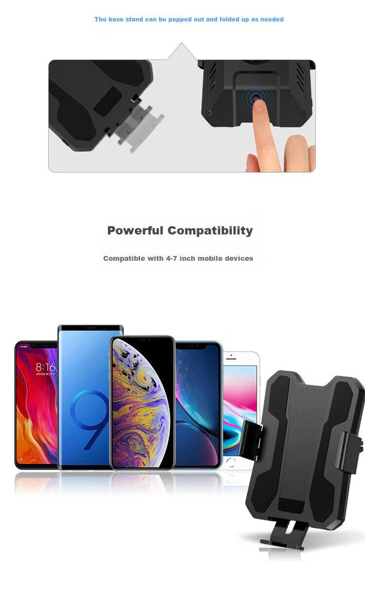ESCASE Car Wireless Charging Dock, Fast Charging Car Air Vent Mount, Compatible with Apple 15 And Xiaomi 14 Phones 12