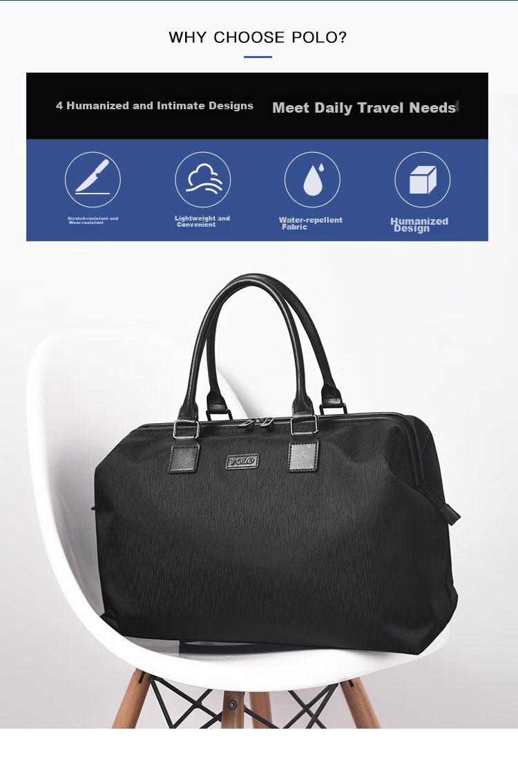 POLO Travel Bag for Men, Large Capacity Luggage Bag, Business Trip Handbag, Business Travel Bag, Gym Bag 2