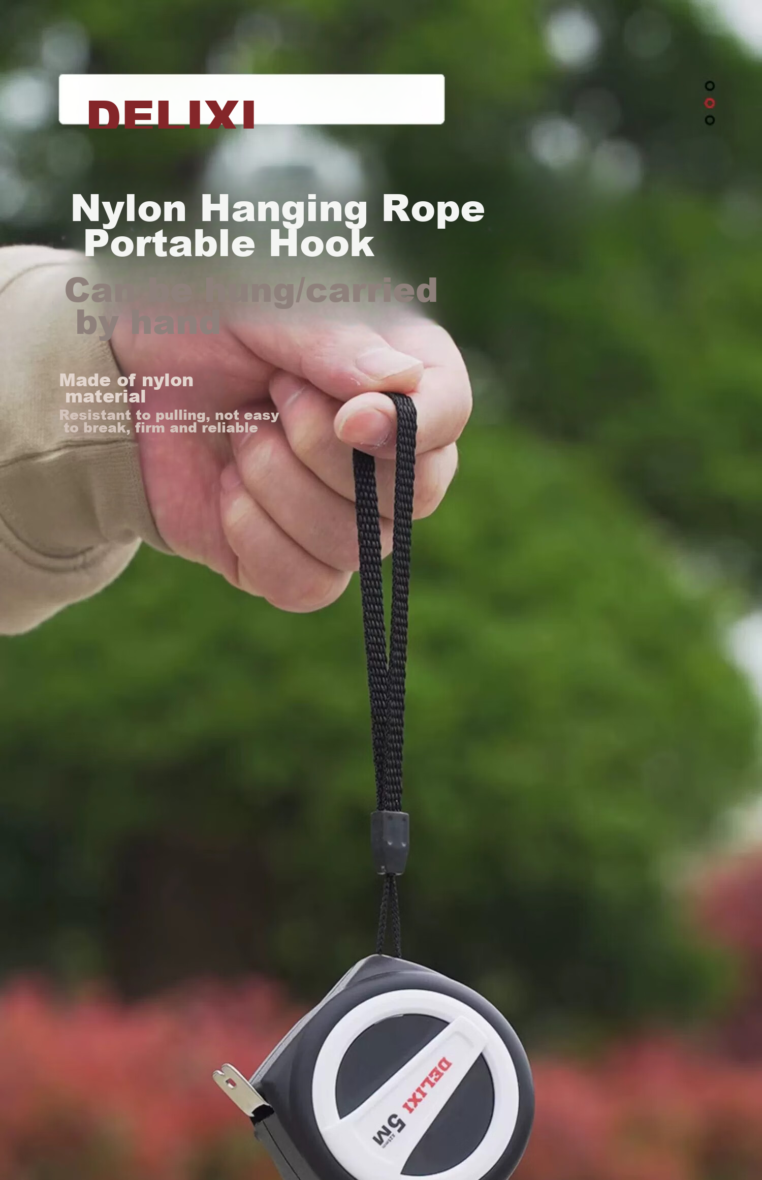 DELIXI Self-Locking Tape Measure, 5 Meters Long, High-Precision Steel Ruler, 3 Meters Household Measuring Tape, Measuring Rod, Circumference Ruler 19