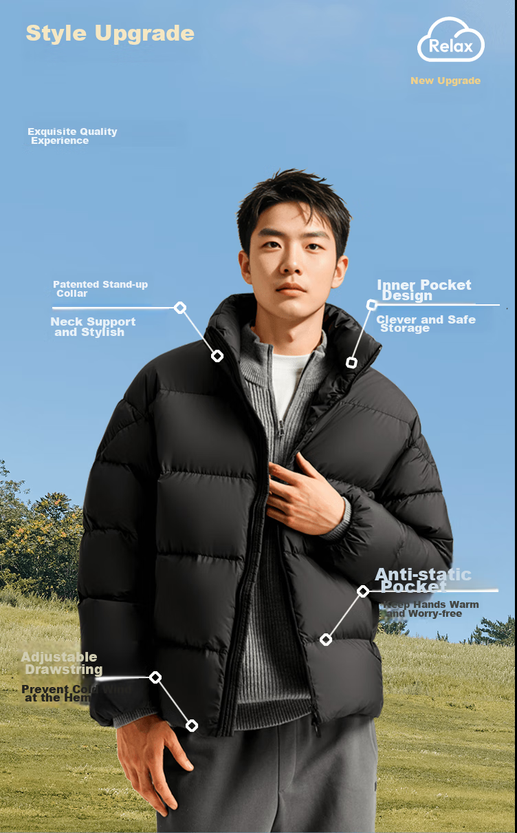 Semir Lightweight down Jacket | Men's Winter Triple-Protection Coat, 90% Down, Thick Stand-Collar Puffer Jacket 109724113102 4