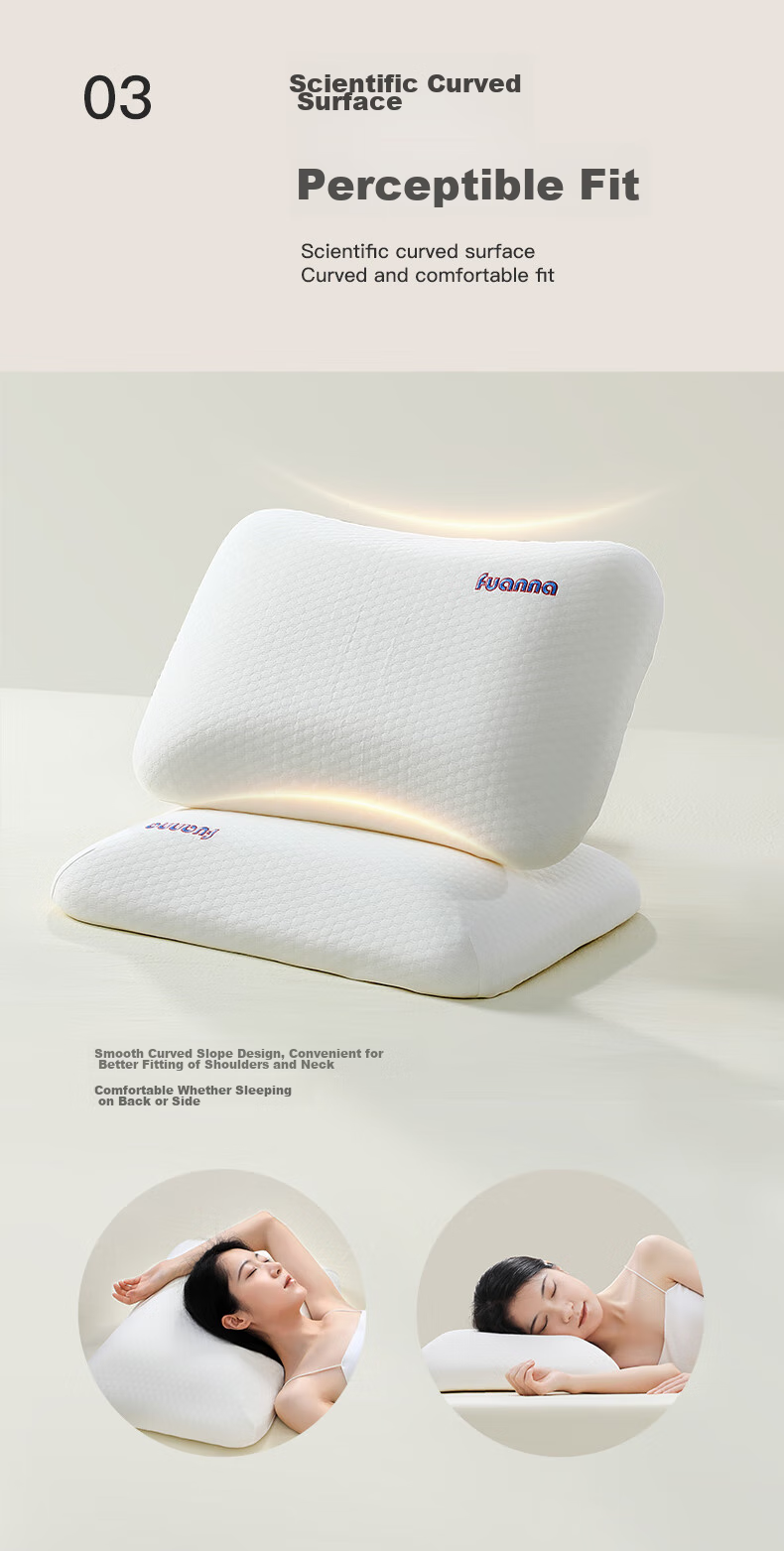 FUANNA Memory Foam Pillow for Students, Cervical Support Neck Pillow Core with Slow Rebound, Sleep Aid And Deep Sleep, 48*30*5cm 5