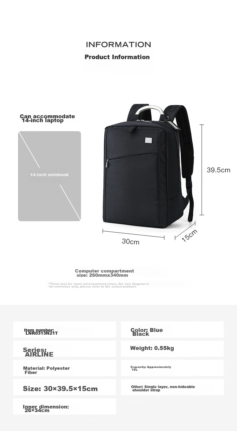 LEXON Laptop Backpack, 14-Inch Business Water-Resistant Commuter Notebook Bag, Lightweight Student Schoolbag Gift for Me 5
