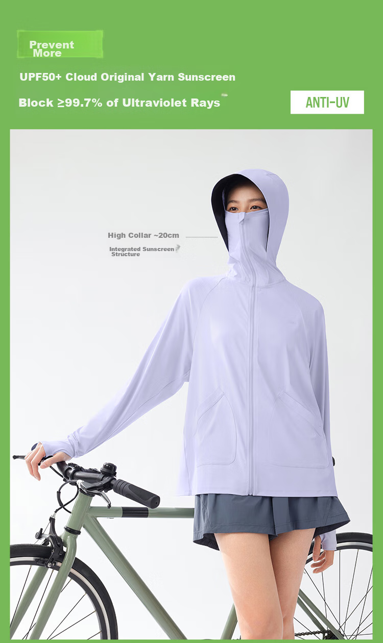 Beneunder Women's Sunscreen Jacket UV Protection Lightweight Quick-Dry Breathable 2026 New TS004 Bud Green XL 3