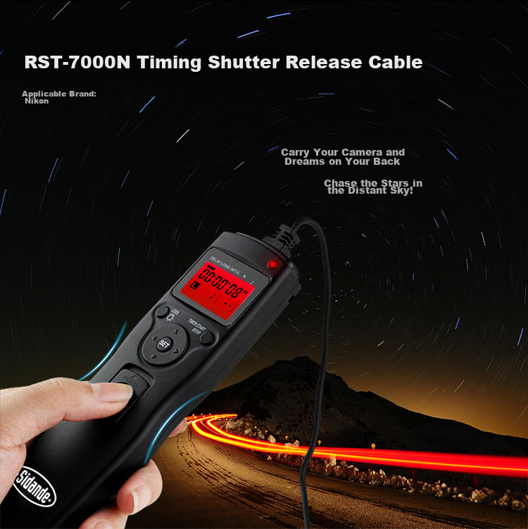 Sidande 7000N1 Timer Cable, Compatible with Nikon D850, D810, D800, D700, D500, D300, D3 And Other Nikon Cameras, Universal Shutter Remote Control 2