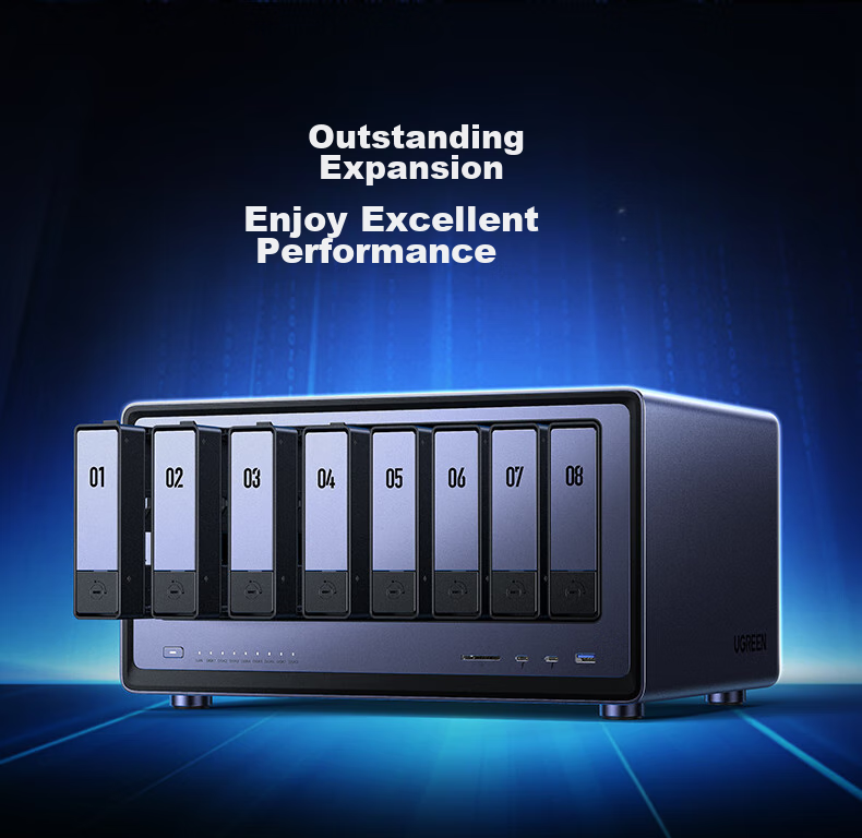 UGREEN Private Cloud DXP8800, Eight-Bay Dual 10G NAS Network Storage Server, AI Photo Album, Home And Business Cloud Hard Drive, School File Monitoring, Data Backup Sharing 9