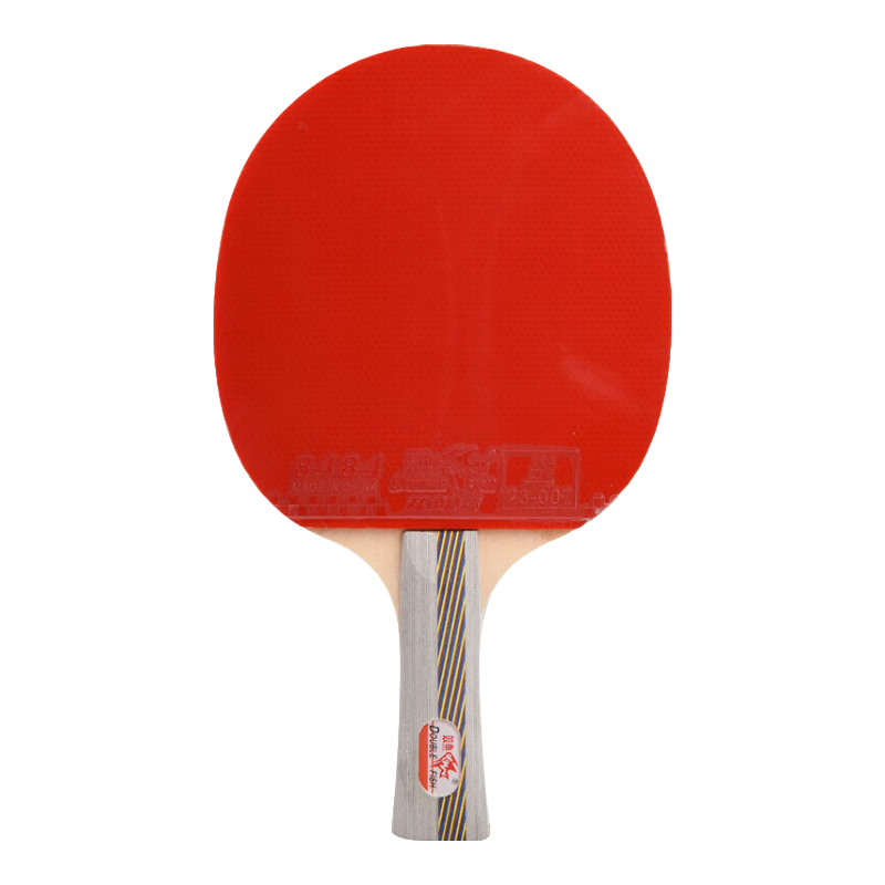 DOUBLE FISH Table Tennis Racket Set, Horizontal Grip Double Rackets, 4D Four-Star Entertainment Training Rackets, 2 Pieces with 10 Balls Included